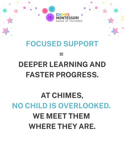 Focused support equals deeper learning and faster progress. At Chimes, no child is overlooked; we meet them where they are.