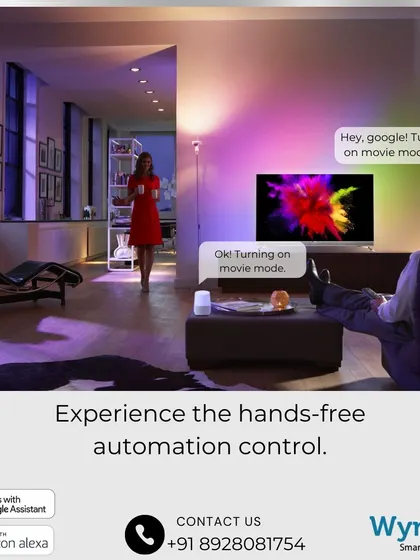 Movie nights are better with smart automation. I can program a "movie mode" that dims the lights, adjusts the color, and gets the room ready for an immersive experience, all with a simple voice command to Google Assistant or Alexa.