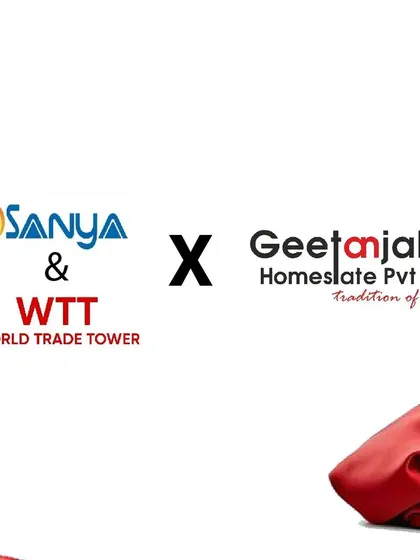 The official collaboration graphic for our partnership with Sanya Infrastructure and World Trade Tower. This alliance represents our commitment to bringing innovative and large-scale projects to the market.