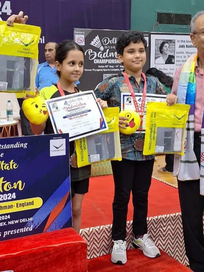 My youngest champions from the Delhi State 2024 tournament. Building a strong foundation from an early age is key to long-term success in badminton.