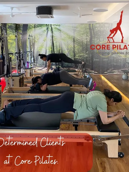 Our clients are determined and focused, pushing their limits in a supportive environment. This group is engaged in a plank variation, strengthening their entire core.