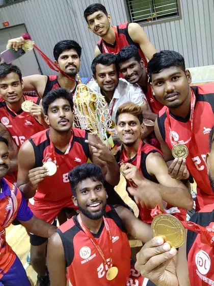 A team selfie with our championship medals.