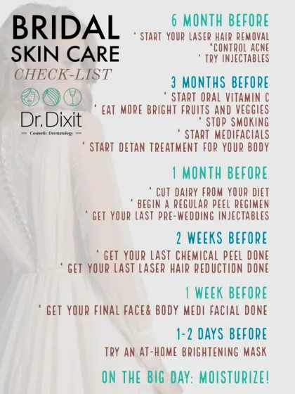 Getting ready for your big day? This bridal skincare checklist is your six month guide to flawless wedding skin. I have outlined key treatments and habits, from starting laser hair removal and medifacials to dietary tips, ensuring you look and feel your absolute best.