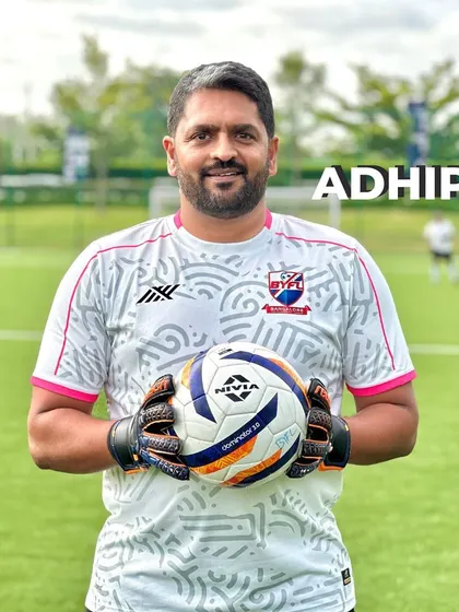A profile shot of our Goalkeeper Coach and Technical Director, Adhip Bhandary.