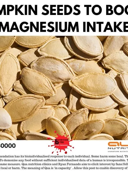 If you're feeling low on energy, pumpkin seeds can help. They are a great source of magnesium, a mineral essential for energy production, and also contain leucine, an amino acid that supports endurance.