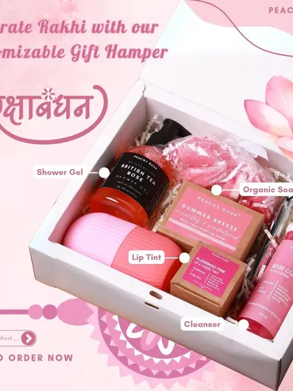 Skincare is a gift from the heart. This customizable Rakhi hamper, filled with handmade goodies like our Rose Clay cleanser and lip tint, is the perfect way to show your sister you care.