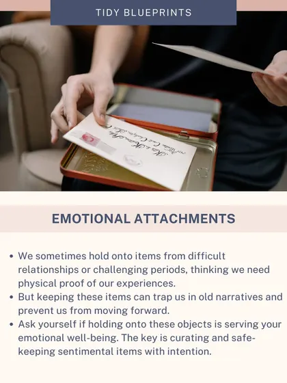 We sometimes hold onto items from difficult periods as physical proof of our experiences. But keeping them can trap us in old narratives and prevent us from moving forward.