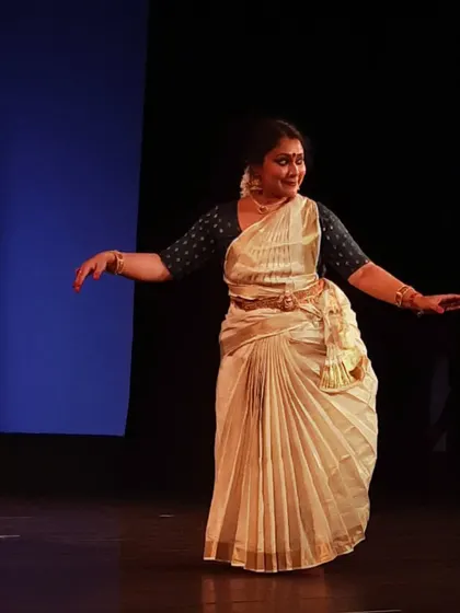 A graceful pose from our experimental piece on tradition, showing how we sustain the art form in the present.
