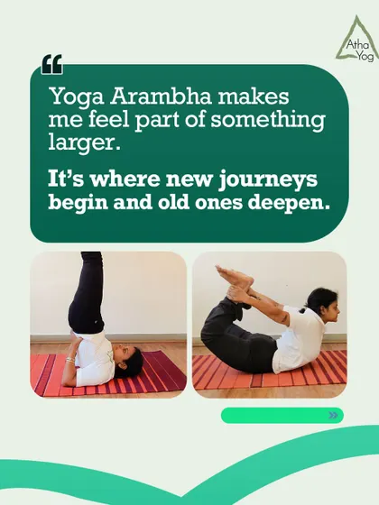 This is Avantika's mat story. For her, Yoga Arambha was a chance to reconnect with her breath, focus, and purpose. Her journey from doubt to discipline shows that it all begins with a single decision.