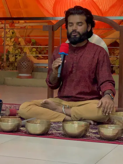 I often use my voice to guide participants into meditation before the instruments begin. This helps to set the intention for the session and allows everyone to settle into the space.