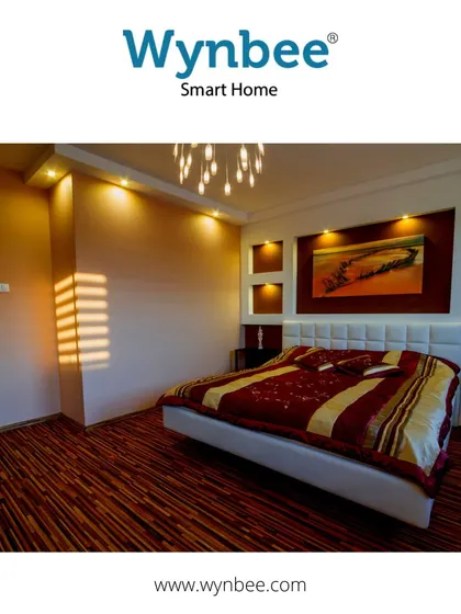 This is the same bedroom as media 50, showcasing the versatility of the smart lighting system I installed. You can create the perfect blend of warm white light and darkness for a restful night.