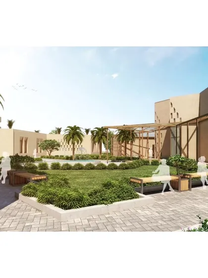 Our design for the Qism Al Tahfeez, a Quran Memorization Center, was shortlisted at the World Architecture Festival. This render shows the serene central courtyard, which is designed to be a peaceful space for reflection and community.
