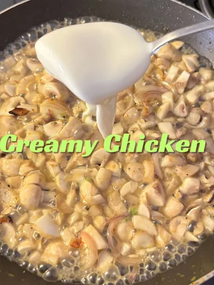 My recipe for low-calorie creamy mushroom chicken that uses Greek yogurt instead of heavy cream. It's a perfect example of how you can enjoy rich, comforting food while staying on track with your fat loss and protein goals.