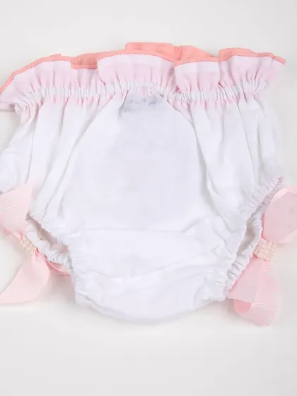 The back view of the cupcake-themed diaper cover.