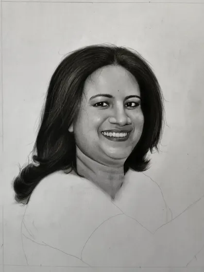 Another progress shot of the portrait.