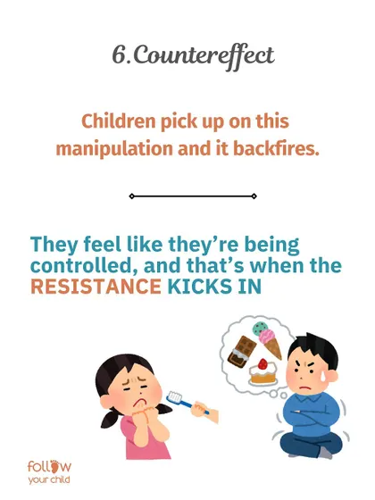 Countereffect: Children pick up on manipulation when we use artificial consequences, and it backfires, leading to resistance.