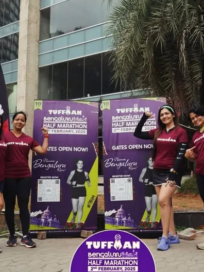 The Tuffwomen at the Tuffman launch event. It's inspiring to see so many strong women in the running community.
