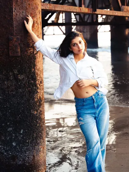 Leaning against the pier, this shot combines the soft beach setting with a touch of the industrial, gritty texture I love.