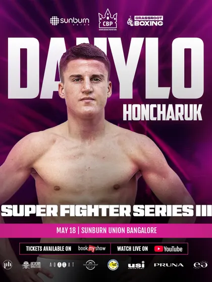 A poster featuring a Ukrainian Knockout Artist, highlighting the international talent we bring to India.