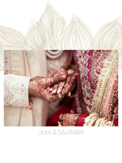 A close-up of the couple's hands during the ceremony, a simple yet powerful symbol of their union and the promises they've made.