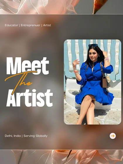 Meet the artist. I'm an educator, entrepreneur, and artist based in Delhi and serving clients globally.