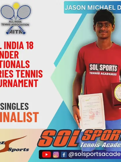 We celebrate Jason Michael David for his performance as the singles finalist in the Boys U18 category at the AITA National Series tennis tournament.