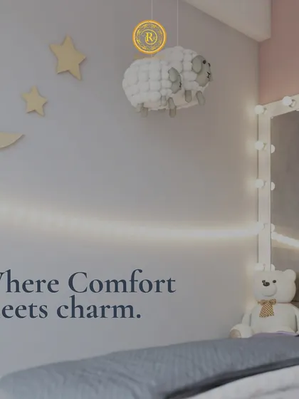 Where comfort meets charm. This close-up of a child's bedroom highlights the soft textures and gentle lighting that create a comforting and enchanting atmosphere.
