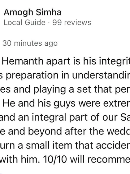 This review from Amogh highlights my meticulous preparation and integrity. I always go above and beyond, and I'm so glad it was appreciated.