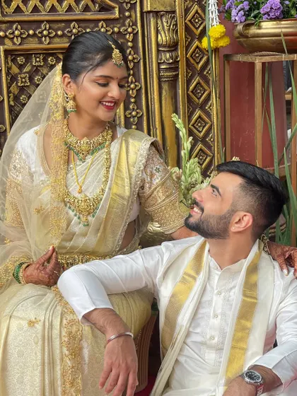 The way they look at each other says it all. I love creating looks that allow the bride's happiness to shine through.