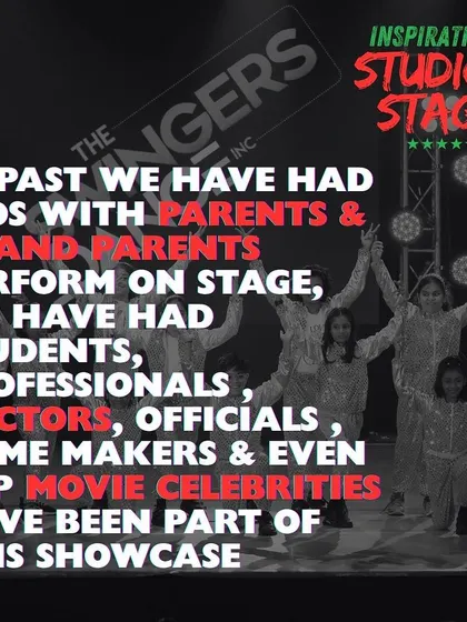Our showcase is for everyone. We have had kids, parents, grandparents, doctors, and even movie celebrities perform on our stage over the years.