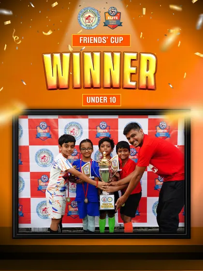 Starting young, winning big. Our Under-10 team clinched the Winner's trophy at the Friends' Cup, showcasing incredible skill and teamwork at a young age. We nurture talent from the grassroots level.