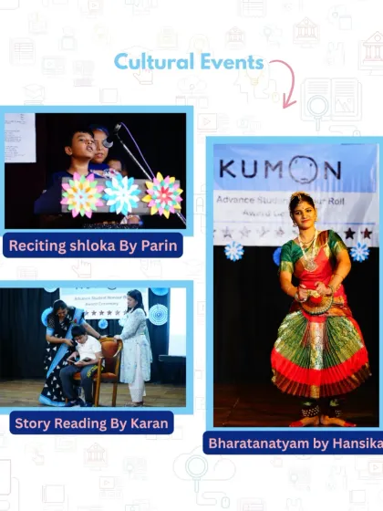 Our students are talented in so many ways. The cultural events at our ASHR ceremony featured story reading, shloka recitation, and a beautiful Bharatanatyam performance, showcasing their diverse skills.