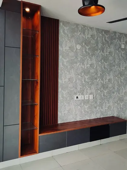 An identical shot to 272, reinforcing the stylish and contemporary design of this TV and storage unit.
