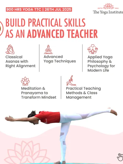 Build practical skills as an advanced teacher. Our curriculum covers classical asanas with right alignment, advanced pranayama, and applied yoga psychology for modern life.