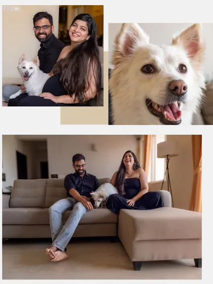 More beautiful shots from the maternity session, showing the family's excitement and the special place their dog holds in their hearts.
