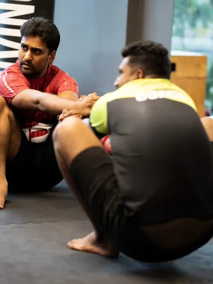 The deep squat hold is a fundamental position for building hip mobility and stability. We practice this to create a strong and durable foundation.