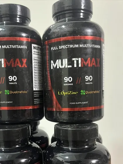A look at the Multimax bottles available at my studio. Choosing a high-quality supplement is crucial, and this product is formulated to support your health when your diet isn't perfect.
