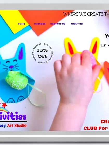 Our Craft Club for Toddlers is designed for little hands aged 2 to 5. This image shows a child making adorable paper bunnies, an activity that helps develop fine motor skills and introduces them to the joy of crafting with kid-friendly materials.