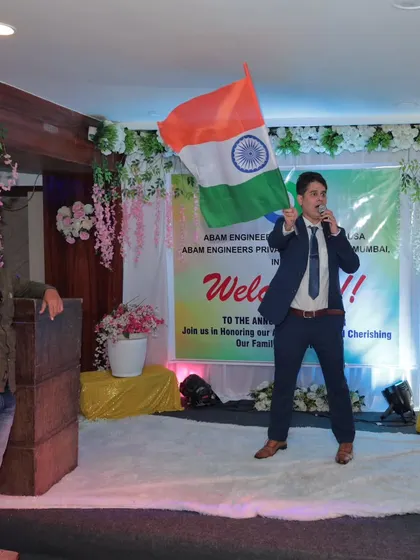A moment of national pride during a corporate event. Incorporating patriotic elements can bring a powerful sense of unity to any gathering.