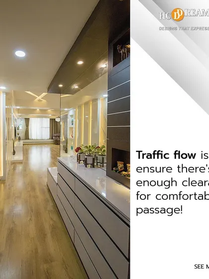Traffic flow is key in any design. This long hallway is kept clear and is beautifully lit, ensuring comfortable and easy passage through the home.