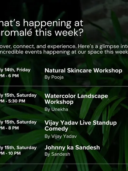 Here's a feature from one of the venues in Hyderabad for my Natural Skincare Workshop. I love collaborating with beautiful spaces to host my classes.