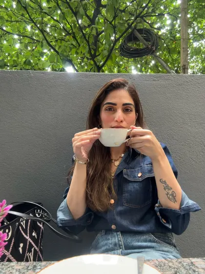 Taking a sip of my coffee. These little moments are what make my day.