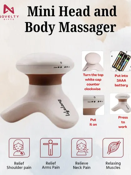 Help your team de-stress with this mini head and body massager. It's a small, thoughtful gift that provides relief from shoulder, arm, and neck pain.