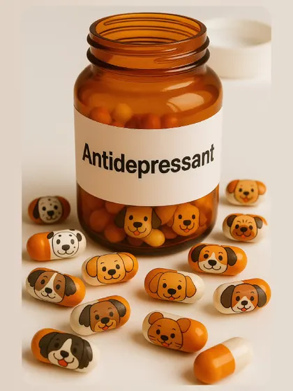 The best kind of antidepressant. Side effects include unconditional love, tail wags, and a daily dose of pure joy.