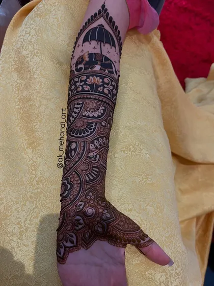 The full arm and hand view, showcasing the complete design.