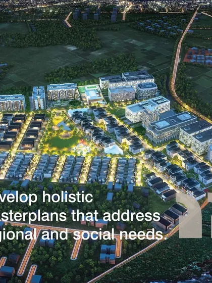 We develop holistic masterplans that address regional and social needs. This approach ensures that our large-scale projects are thoughtfully integrated into their broader context, creating lasting positive impact.