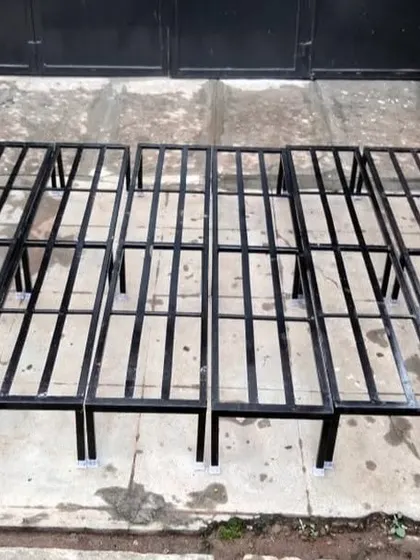 A large batch of our single-tier stands, custom-built for a client's terrace project in Bengaluru. This is our most versatile design, perfect for lining walls or creating garden borders.