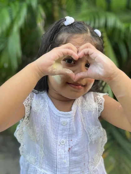 Looking through a heart made of hands. It's moments like these that make my work so rewarding.