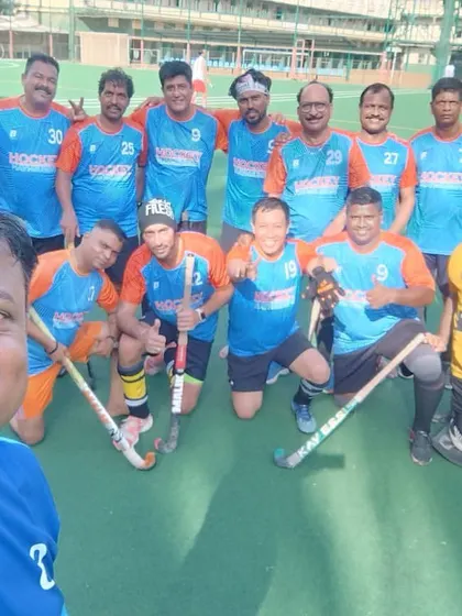 A selfie of our veterans' team after another victory in the league stages of the St. Peter's 8-a-side event. Their experience and passion for the game are truly inspiring.