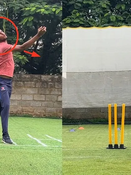 An unbelievable transformation for this left arm finger spinner. We remodelled his mixed action over three months, correcting the misaligned body and bowling arm flow for a completely coordinated finish.